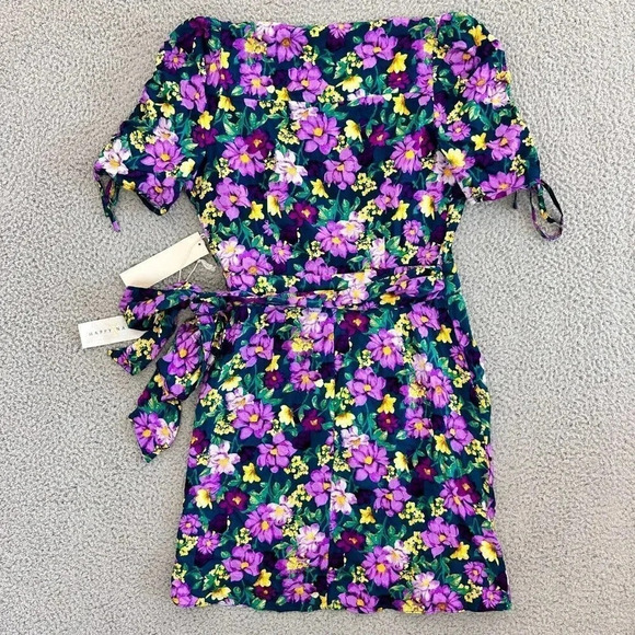 Happy x Nature Dress Women XS Mini Wrap Kate Hudson Environment Friendly Recycle - Picture 3 of 16